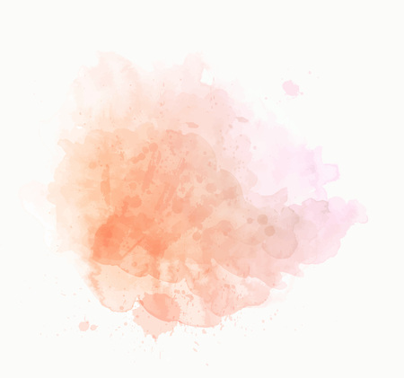 Salmon pink watercolor splashのイラスト素材