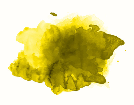 Beautiful yellow watercolor splashのイラスト素材