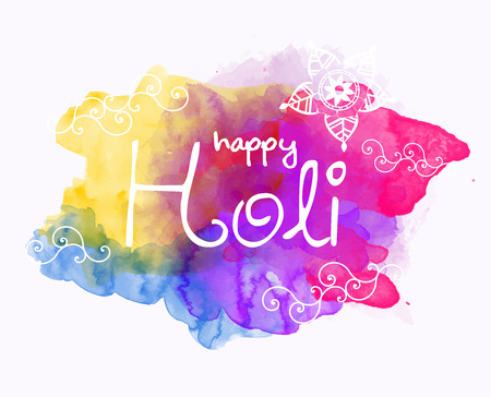 Happy Holi holiday card vectorのイラスト素材