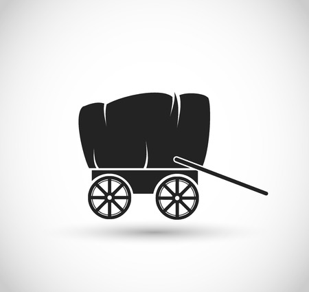 Stagecoach / Wagon form Wild West iconのイラスト素材
