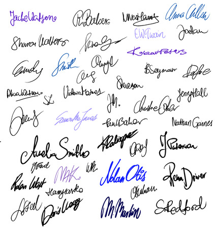 Different type signatures setのイラスト素材