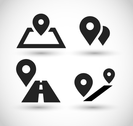 Navigation icon set vectorのイラスト素材