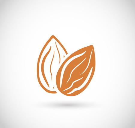 Almond icon vectorのイラスト素材