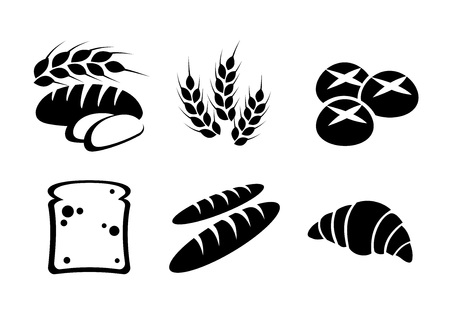 Bread icon set vectorの写真素材