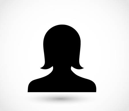 Female profile, silhouette profile avatar vector illustrationのイラスト素材