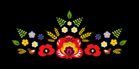 Polish folk decorative element vectorのイラスト素材