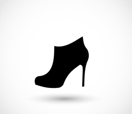 Fashion woman boot, shoe on heels vectorのイラスト素材