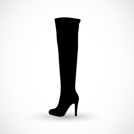 Woman autumn/winter boot icon vectorのイラスト素材