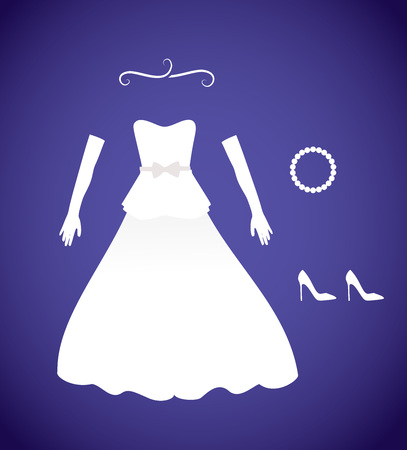 Wedding dresses collection vectorのイラスト素材
