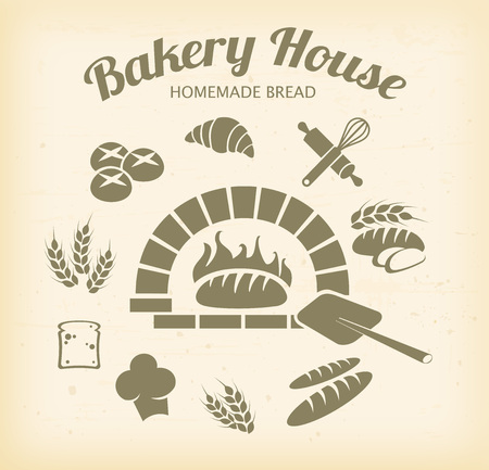 Bakery icon set vectorのイラスト素材