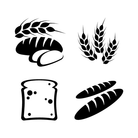 Bread icon set vectorのイラスト素材