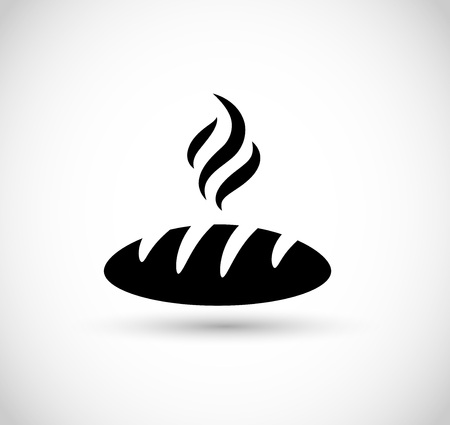 Hot bread icon vectorのイラスト素材