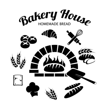 Bakery icon set vectorのイラスト素材