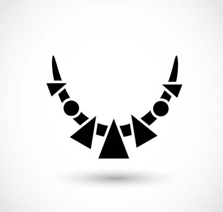 African necklace icon vectorのイラスト素材