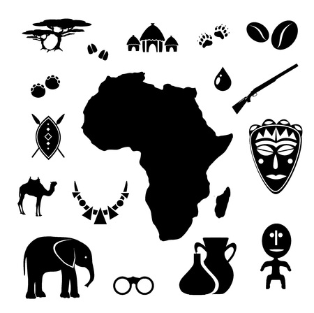 African icon set vectorのイラスト素材