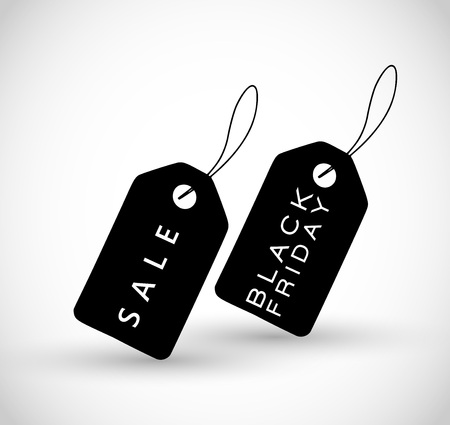 Black friday and sale labels vectorのイラスト素材
