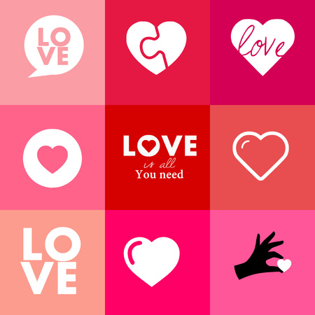 Valentine's day cute card with heart vector illustration.のイラスト素材