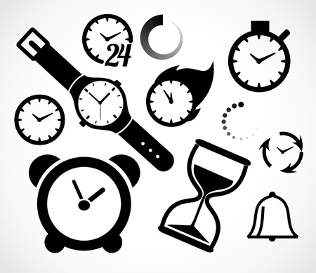 Time icon set vectorのイラスト素材