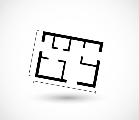 House plan icon vectorのイラスト素材