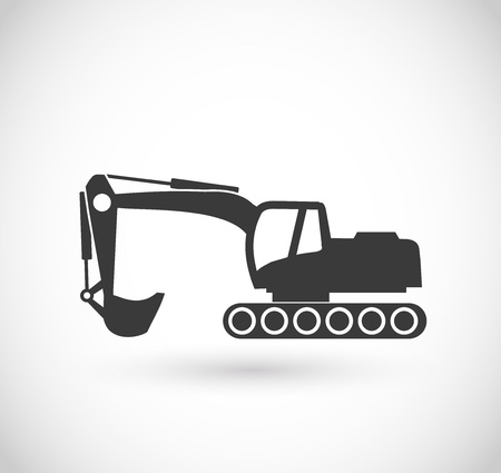 Excavator icon vectorのイラスト素材