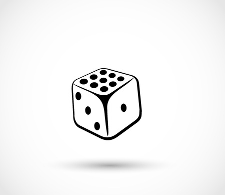 Dice icon vectorのイラスト素材