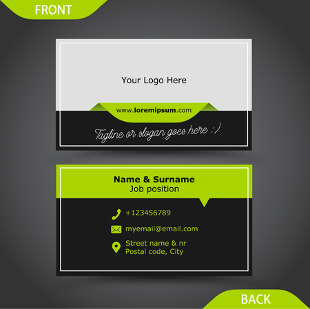 Beautiful, clean business card template VECTORのイラスト素材