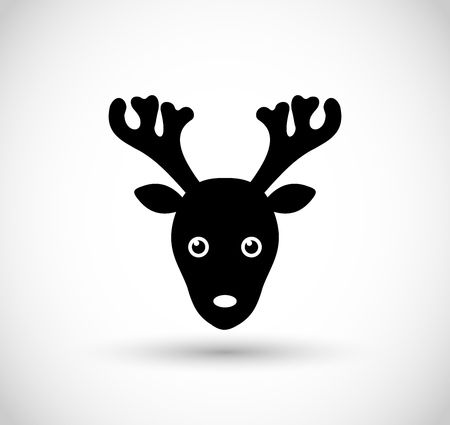 Reindeer icon vectorのイラスト素材