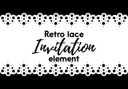 Retro lace invitation vectorのイラスト素材
