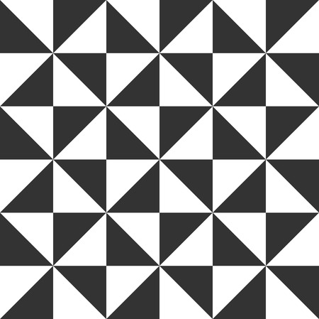 Triangular seamless black and white pattern vectorのイラスト素材