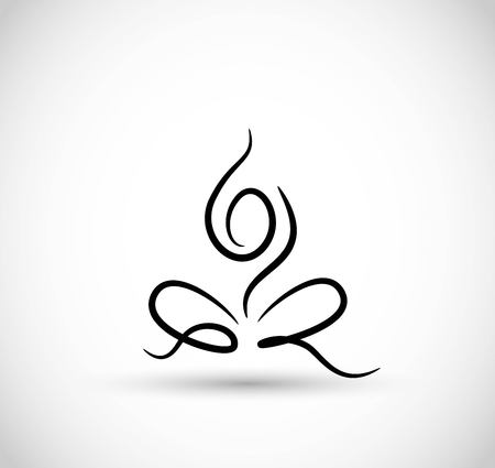 Meditation / yoga icon vectorのイラスト素材
