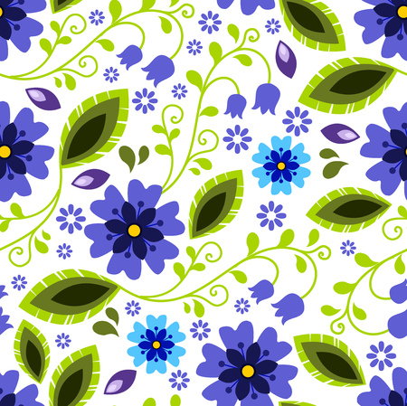 Beautiful Polish / Slavic folk seamless vector patternのイラスト素材