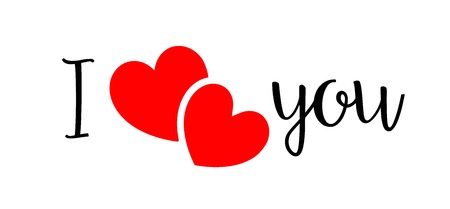 Beautiful symbol of love with calligraphic text vectorのイラスト素材