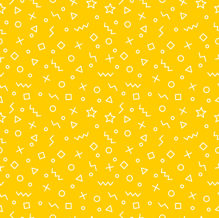 Trendy geometric memphis hipster patternのイラスト素材