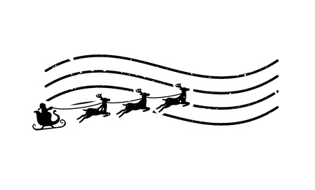 Christmas post stamp vectorのイラスト素材