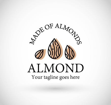 Almond icon vectorのイラスト素材