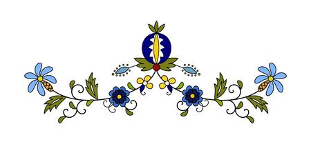 Traditional, modern Polish - Kashubian floral folk decoration vector, Kashubian patterns, Kashubian...