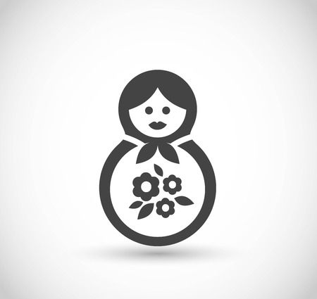 Matryoshka icon vectorのイラスト素材