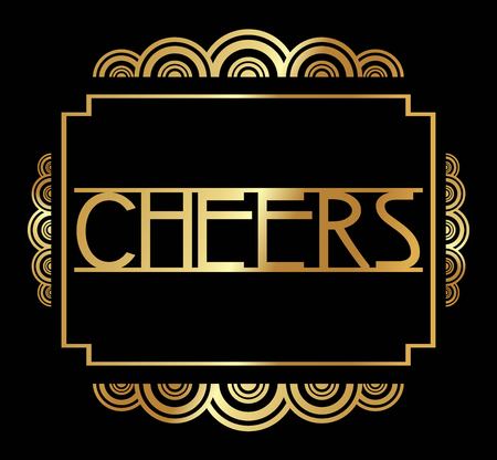 Beautiful, Stylish Art Deco Party Printable Poster vectorのイラスト素材