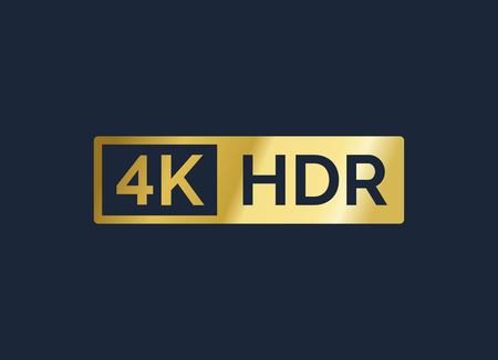 4K Ultra HD vector gold signのイラスト素材