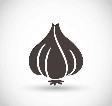 Garlic icon vectorのイラスト素材