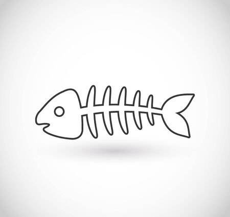Fishbone icon vectorのイラスト素材