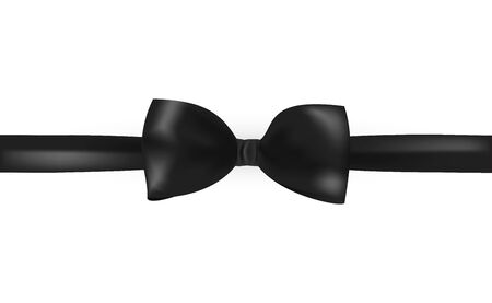 Black bow realistic vectorのイラスト素材