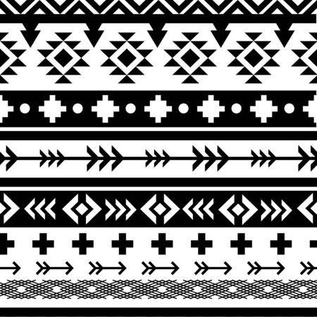 Beautiful aztec vector seamless patternのイラスト素材