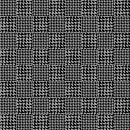 Traditional houndstooth checkered plaid vector patternのイラスト素材