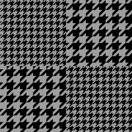 Traditional houndstooth checkered plaid vector pattern