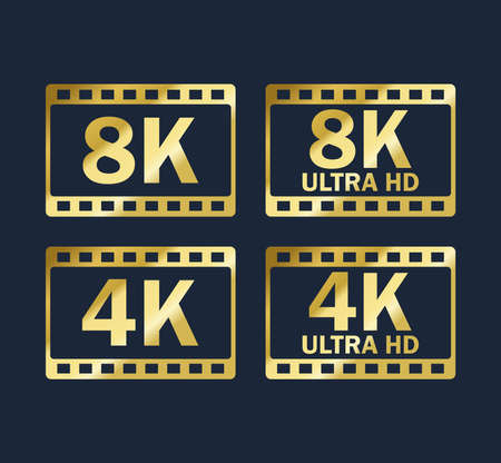 Set of screen resolution icons vectorのイラスト素材