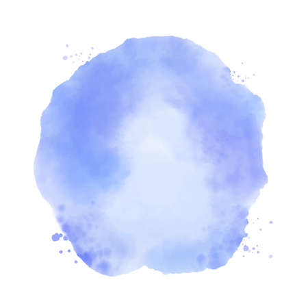 Blue watercolor vector stain on white backgroundのイラスト素材