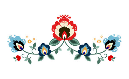 Polish folk decorative element vectorのイラスト素材