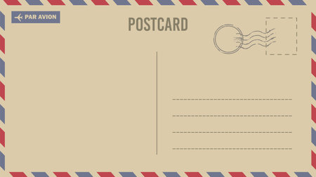Beautiful vector template of a modern or retro postcardのイラスト素材