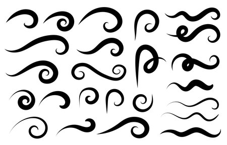 Beautiful set of decorative swirls and ornaments for your design vector illustrationのイラスト素材